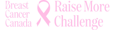 A pink ribbon with the words `` breast cancer raise more challenge '' on it.