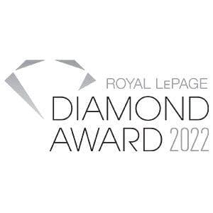 The logo for the royal lepage diamond award 2022.