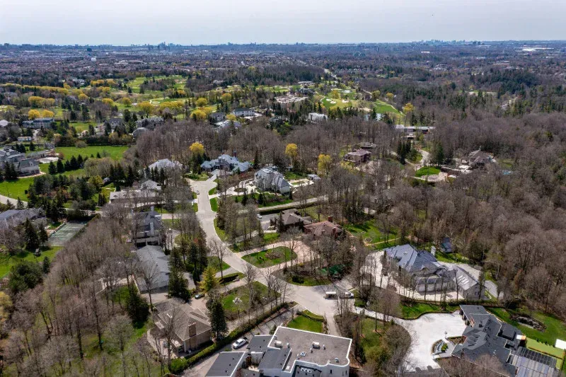 An aerial view of the Dempsey neighborhood in Milton.